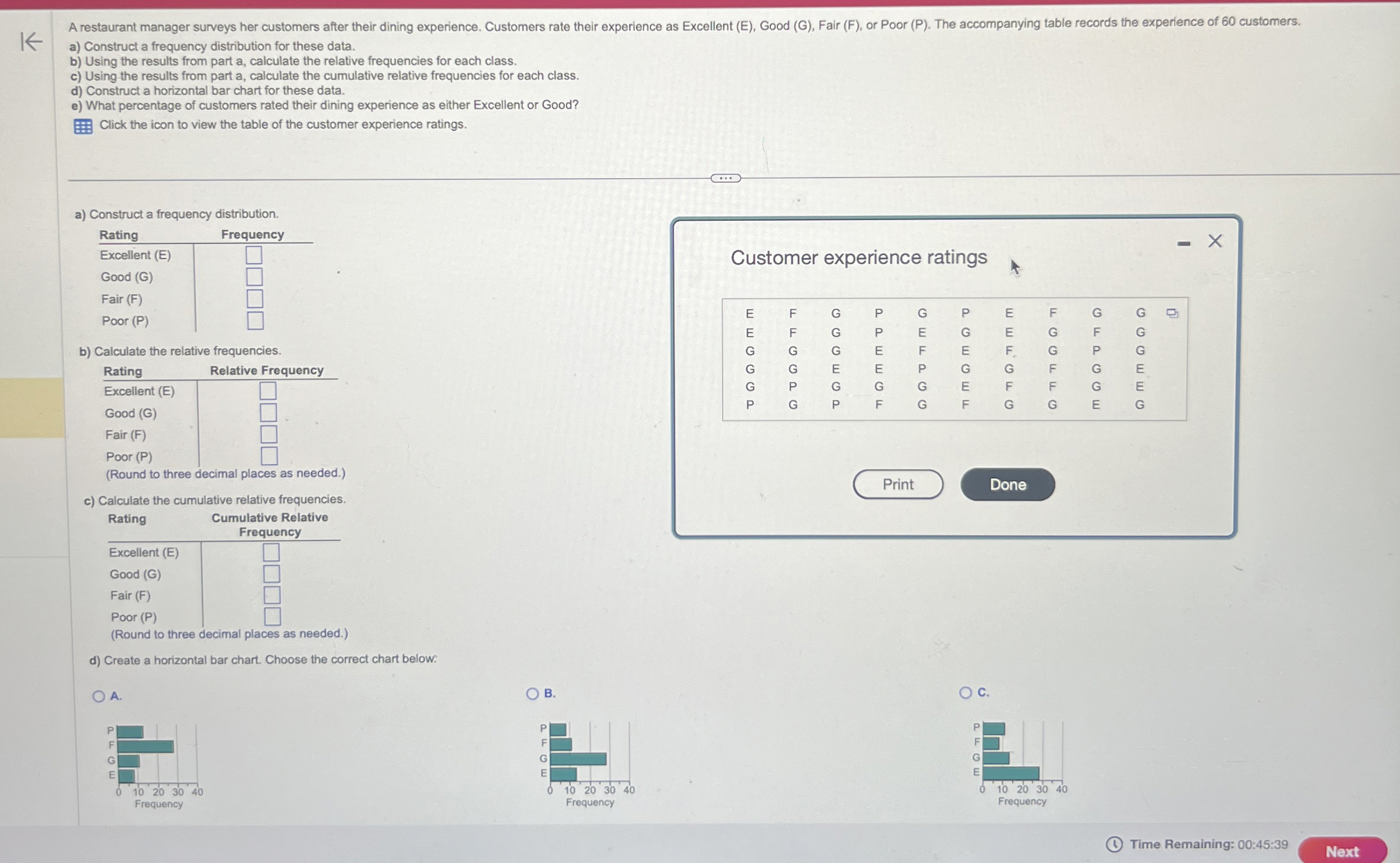 Solved a) ﻿Construct a frequency distribution for these | Chegg.com