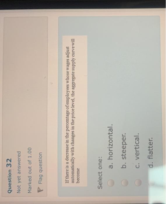 Solved Question 32 Not yet answered Marked out of 1.00 P | Chegg.com