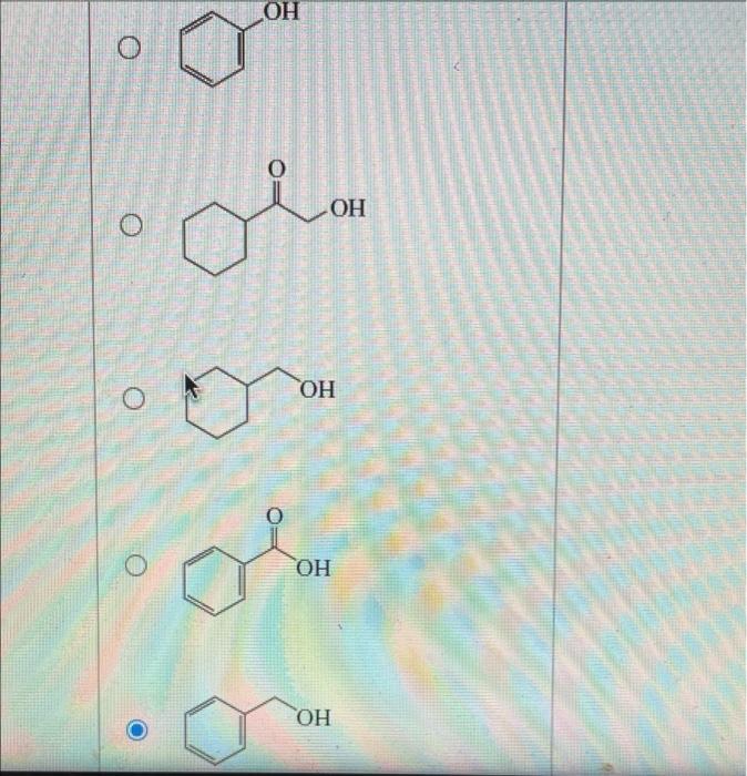 Solved Part A Which one of the following five compounds | Chegg.com