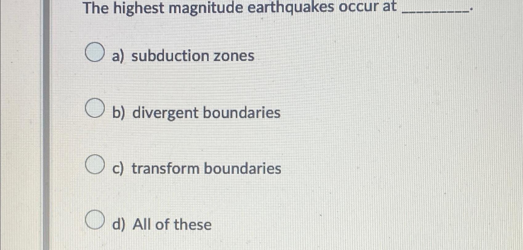 Highest magnitude earthquake in nh