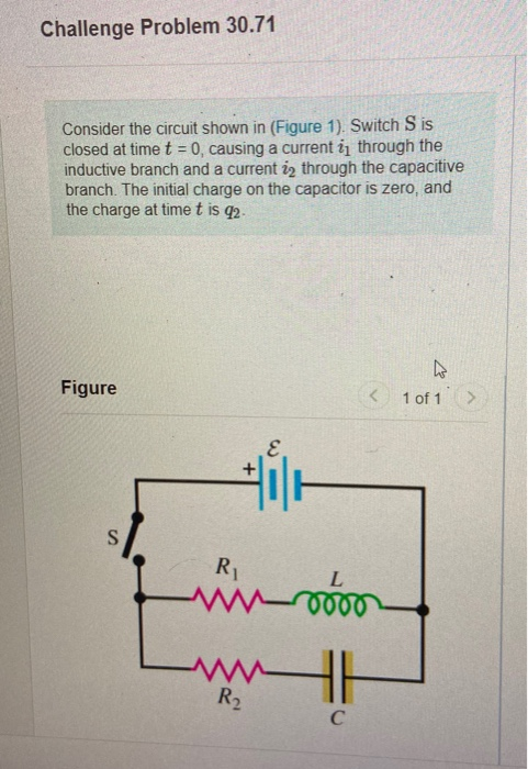 Solved Challenge Problem 30.71 Consider the circuit shown in | Chegg.com