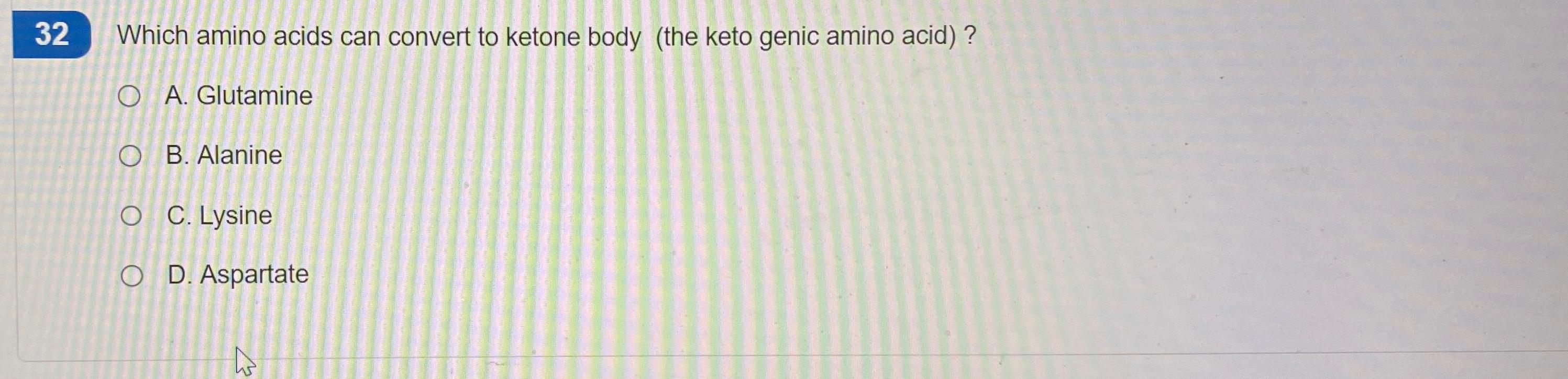 Solved Which amino acids can convert to ketone body (the
