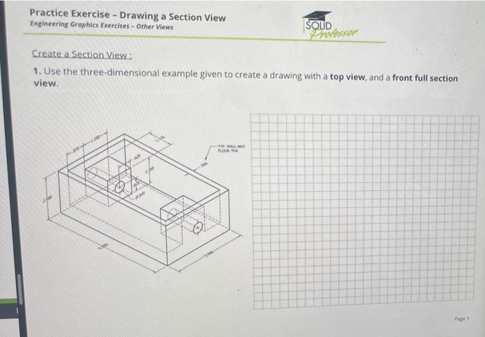 Solved Practice Exercise - Drawing A Section View | Chegg.com