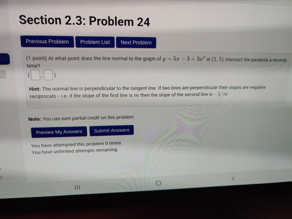 Solved Section 2.3: Problem 24 Previous Problem Problem List | Chegg.com