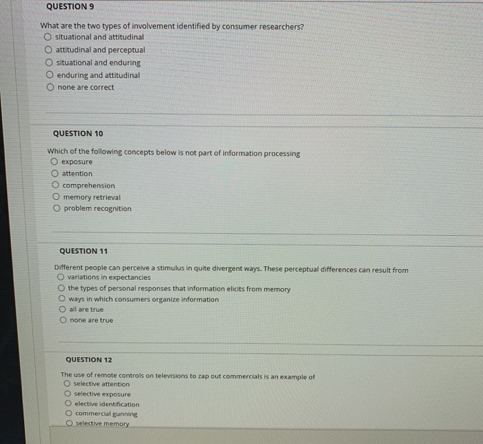 Solved QUESTION 9 What are the two types of involvement | Chegg.com