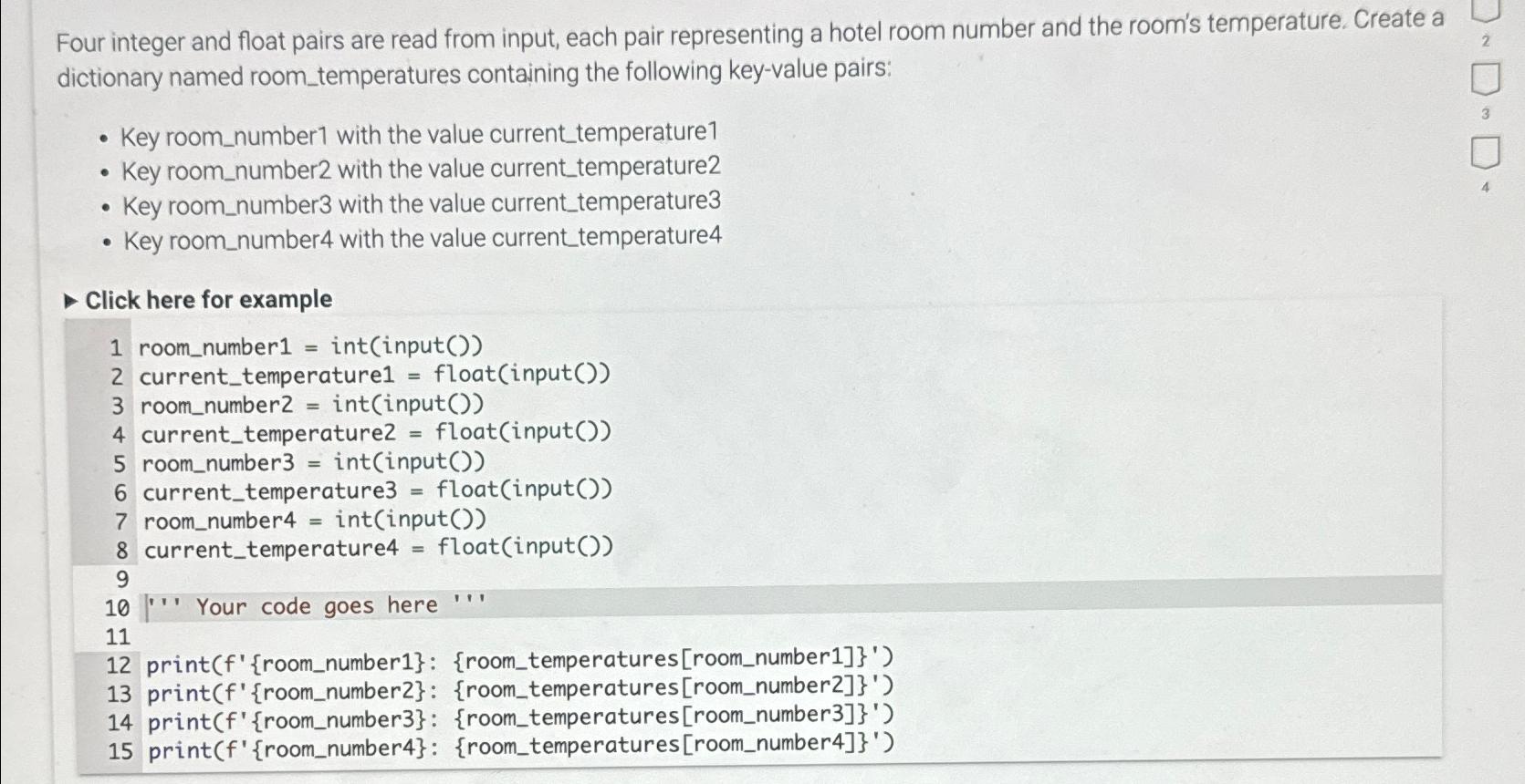 Solved Four integer and float pairs are read from input, | Chegg.com