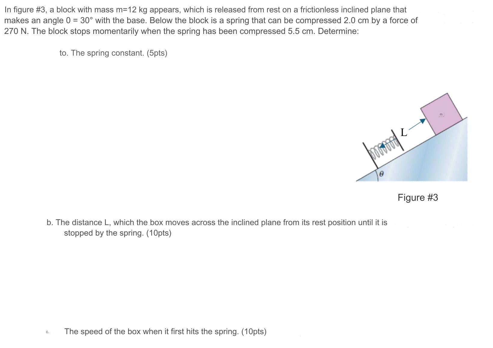 Solved In figure #3, ﻿a block with mass m=12kg ﻿appears, | Chegg.com