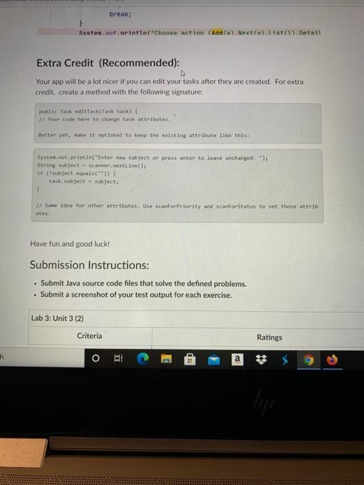 Two member attributes in Task use enum types Status | Chegg.com