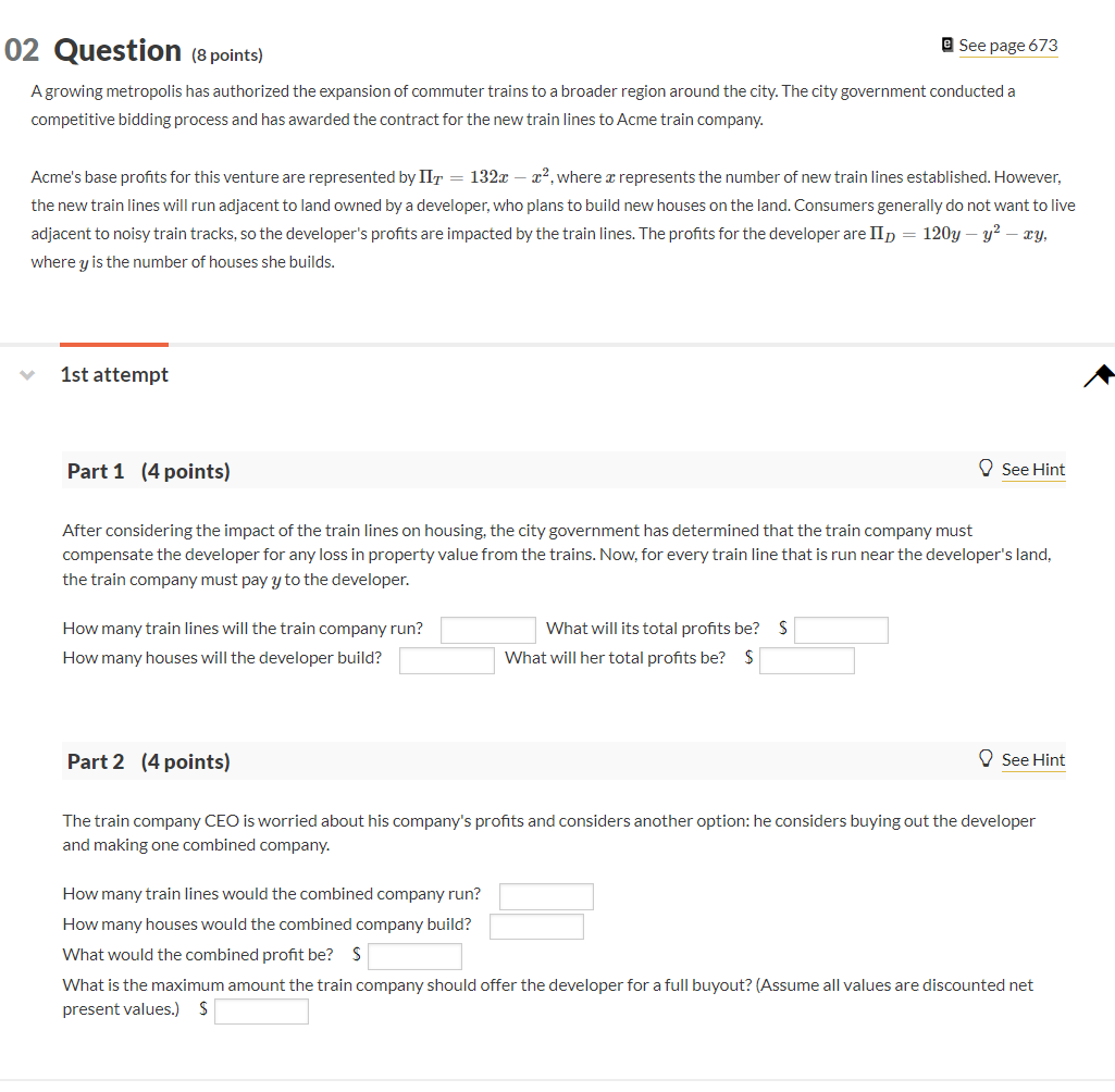 Solved 1st attemptPart 1 (4 ﻿points)After considering the | Chegg.com