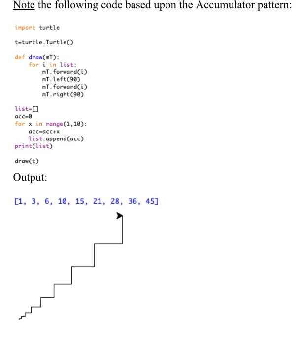 Solved Note the following code based upon the Accumulator | Chegg.com