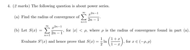 Solved ( 2 marks) The following question is about power | Chegg.com