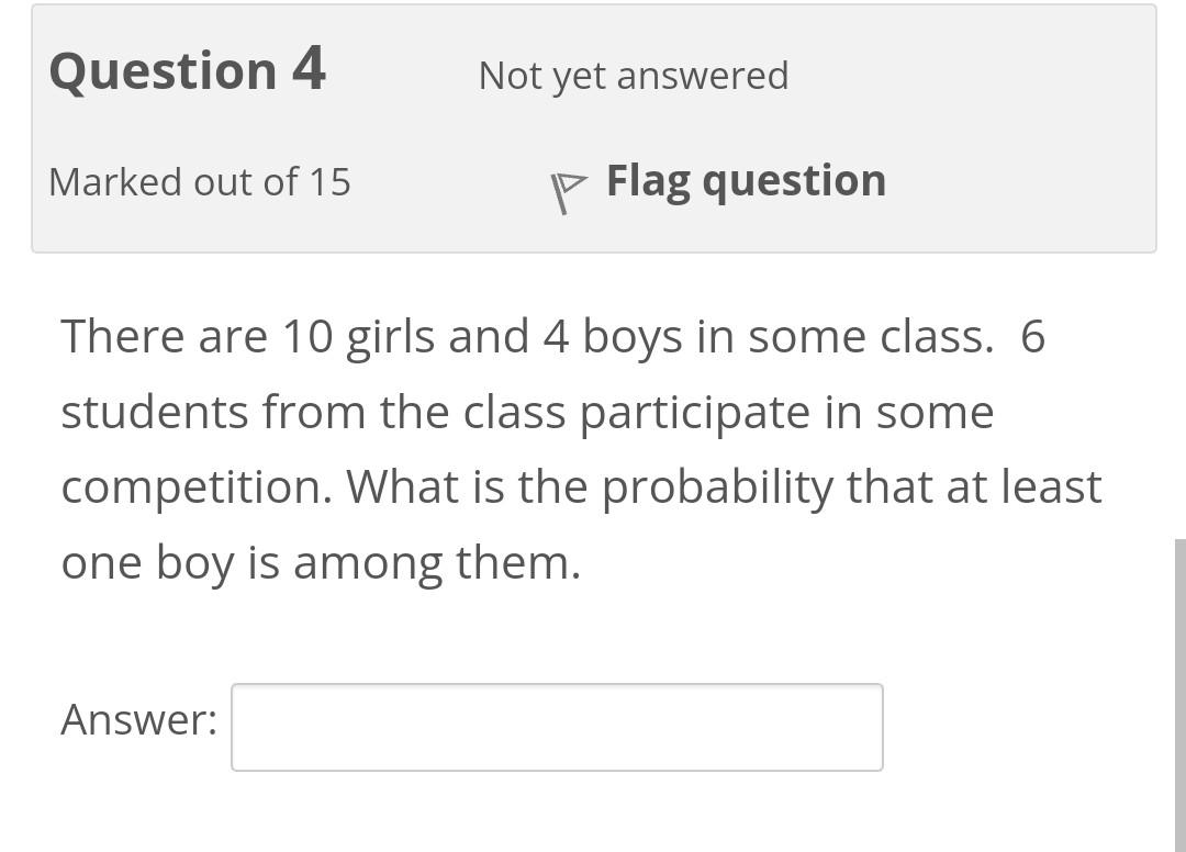 Solved There Are 10 Girls And 4 Boys In Some Class. 6 | Chegg.com