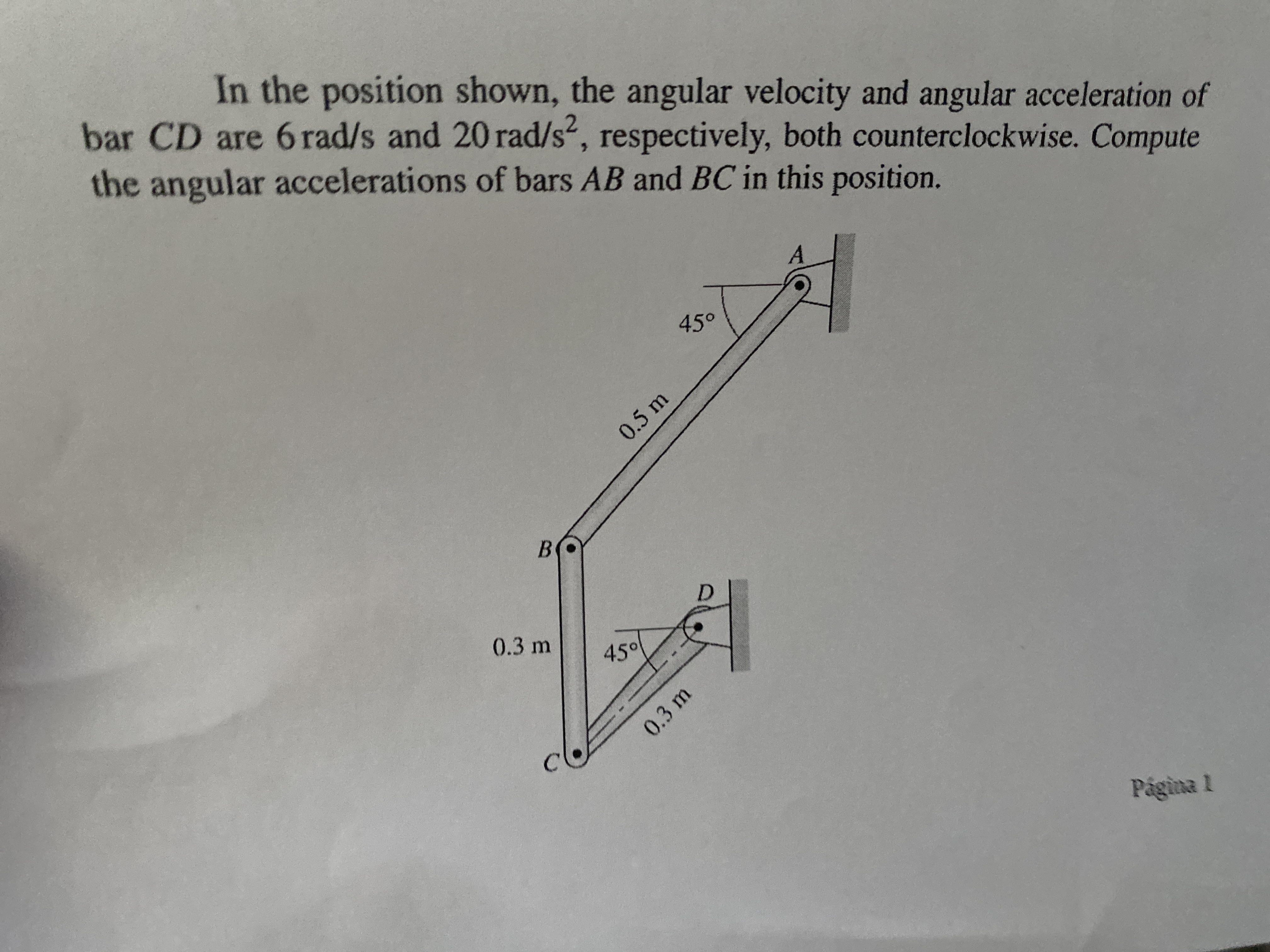 Solved by an EXPERT In ﻿the position shown, the angular velocity and ...