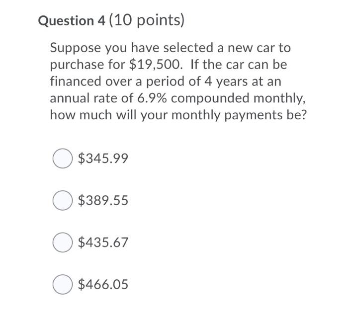 Solved Question 6 (10 points) A car rental charge is 100