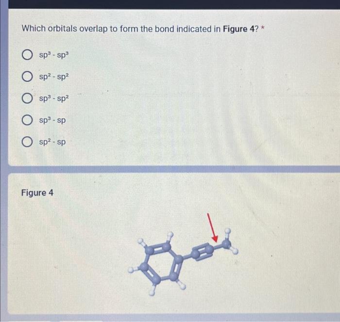 Solved Which orbitals overlap to form the bond indicated in | Chegg.com