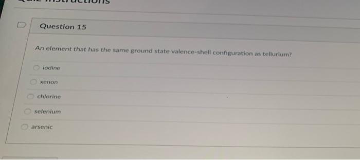 Solved tions Question 18 For a fictitious element X. the | Chegg.com