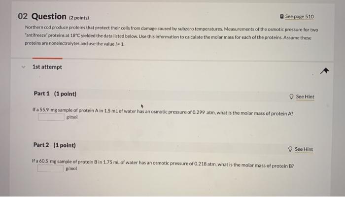 Solved 02 Question (2 points) See page 510 Northern cod | Chegg.com