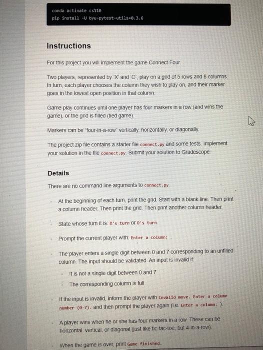 Solved Instructions For this project you will implement the | Chegg.com