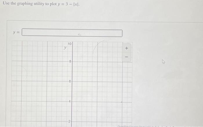 Solved Use the graphing utility to plot y=3−∣x∣.Compute the | Chegg.com