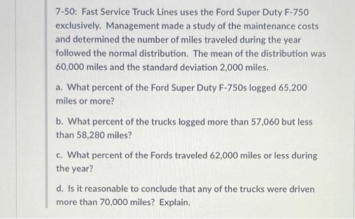 solved-7-50-fast-service-truck-lines-uses-the-ford-super-chegg