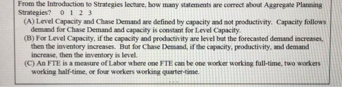 Solved From The Introduction To Strategies Lecture How Many Chegg Com