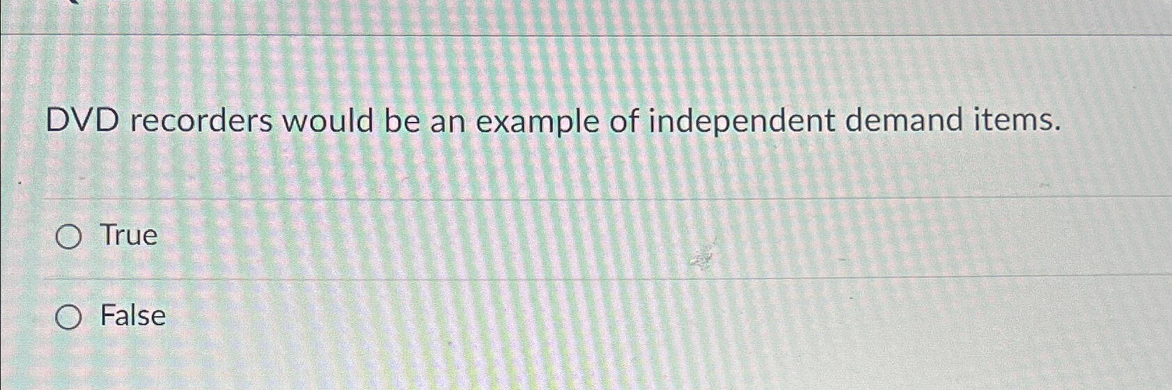 Solved DVD recorders would be an example of independent