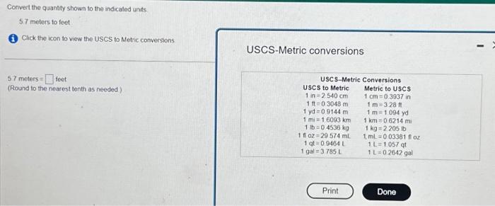 Solved Convert the quantity shown to the indicated units. Chegg