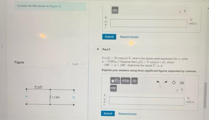 Solved Consider the filter shown in (Figure 1), Part | Chegg.com
