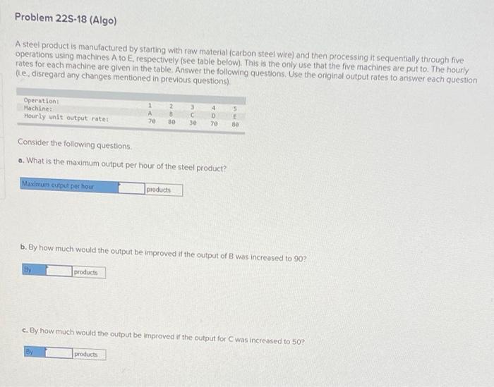 Solved Problem 22518 (Algo) A steel product is manufactured