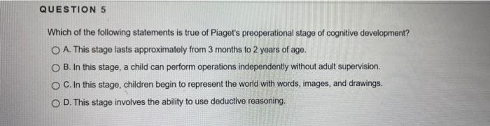 Preoperational stage outlet of development piaget