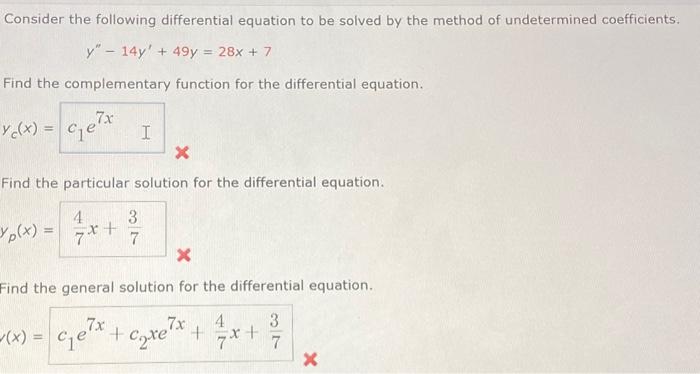Solved Consider the following differential equation to be | Chegg.com