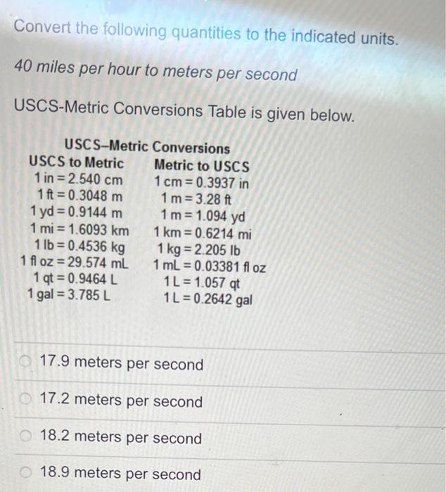 Miles per hour meters per outlet second