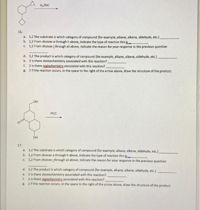Solved For each reaction below, identify the type of | Chegg.com