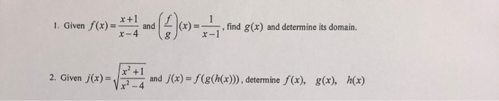 Solved 2 Given J X V And 1 X F G H X Determine Chegg Com