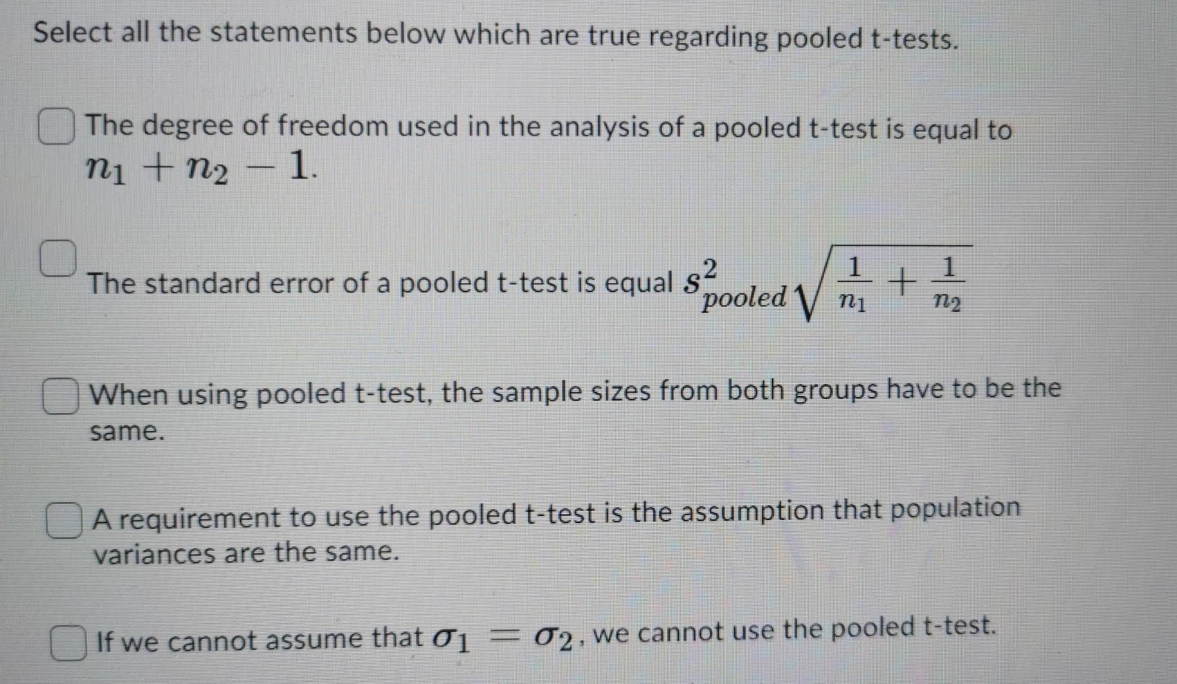 solved-we-are-doing-a-two-mean-pooled-t-test-we-have-two-chegg