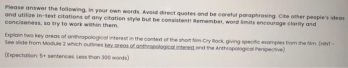 Solved Please Answer The Following In Your Own Words Avoid Chegg Com