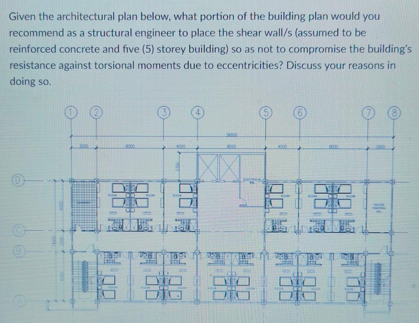 Solved Given the architectural plan below, what portion of | Chegg.com