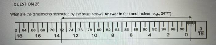 Solved What are the dimensions measured by the scale below? | Chegg.com