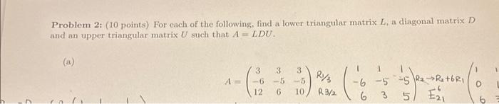 Problem 2: (10 points) For each of the following, | Chegg.com