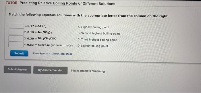 Solved TUTOR Predicting Relative Boiling Points Of Different | Chegg.com