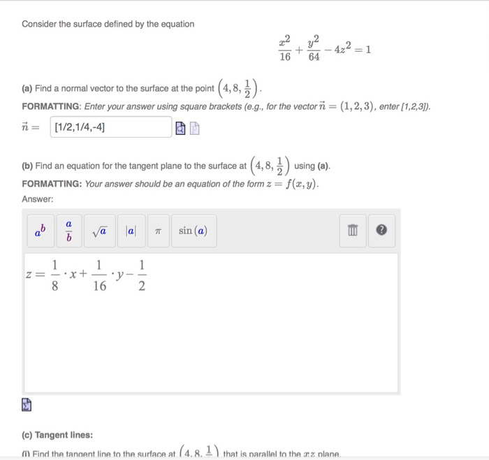 Solved Consider The Surface Defined By The Equation 22 Y2 Chegg Com