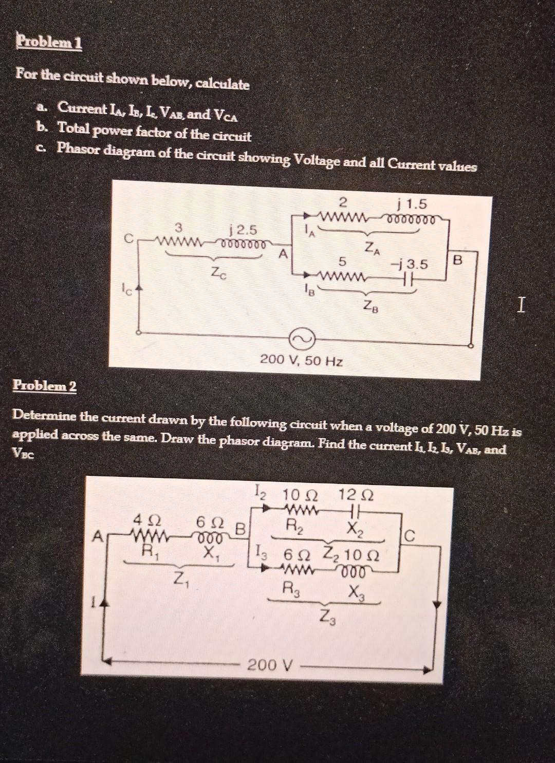 Solved Problem 1 For the circuit shown below, calculate a. | Chegg.com