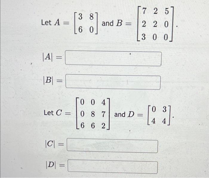 Solved Let A |A| = |B| = Let C = |C| = |D| = = 38 [88] 60 | Chegg.com