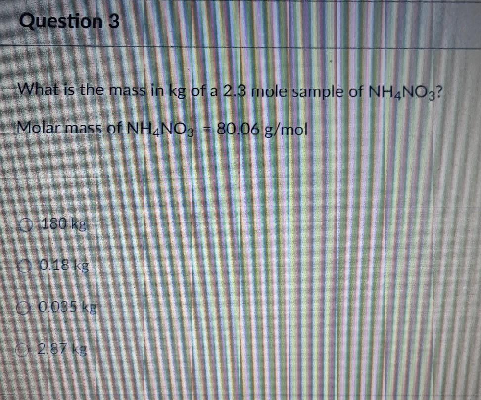 Chemistry Recent Questions
