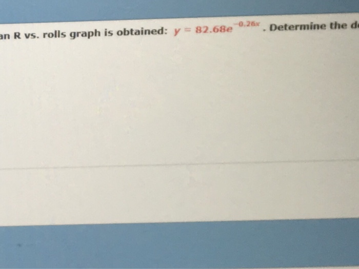 Solved Based on dut da decay aw a y an R vs. rolls graph | Chegg.com