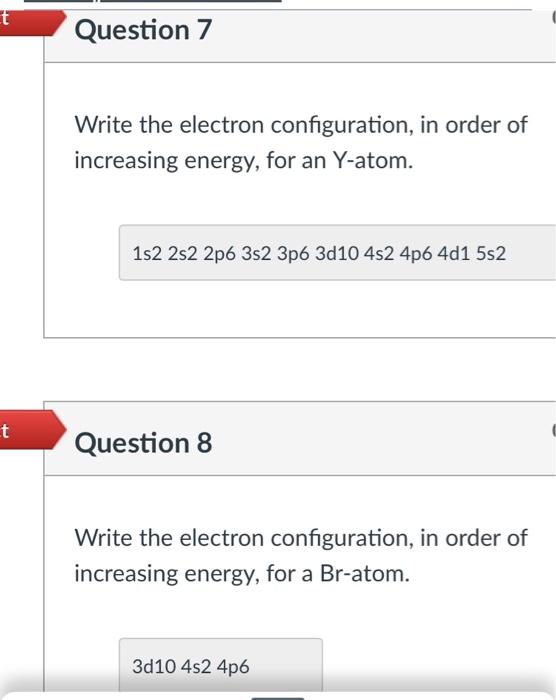 Solved 0/2 pts Question 11 Write the condensed electron | Chegg.com