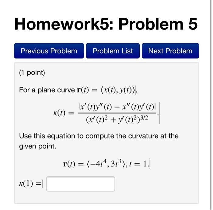 Solved Homework5: Problem 5 Previous Problem Problem List | Chegg.com