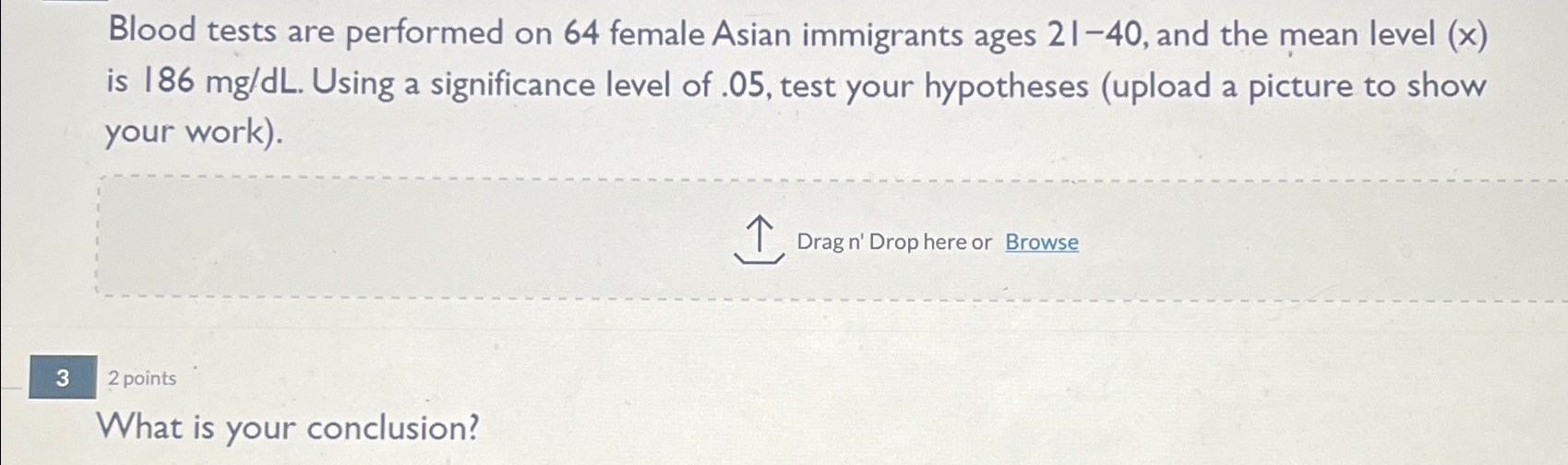 Solved QuestionSuppose we want to compare fasting | Chegg.com
