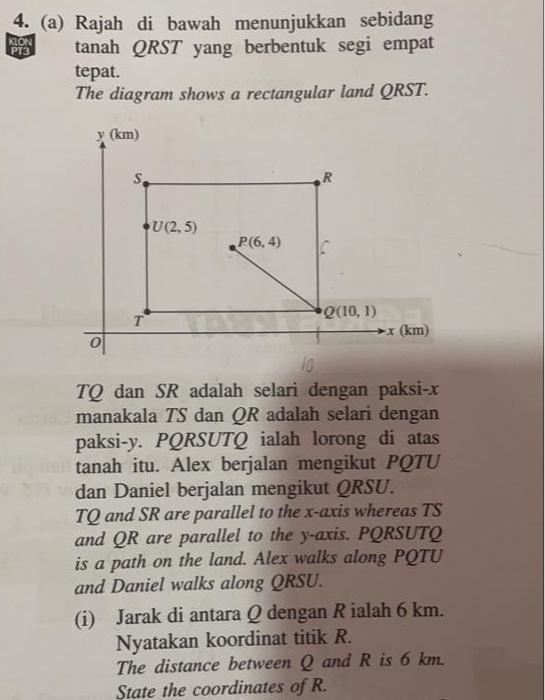 Solved Kion Pt3 4 A Rajah Di Bawah Menunjukkan Sebidang Chegg Com