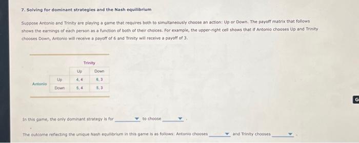 Solved 7 Solving For Dominant Strategies And The Nash 8625